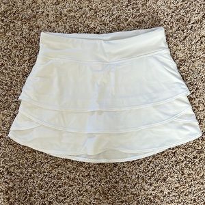 Athleta Girl white “swing” skort.